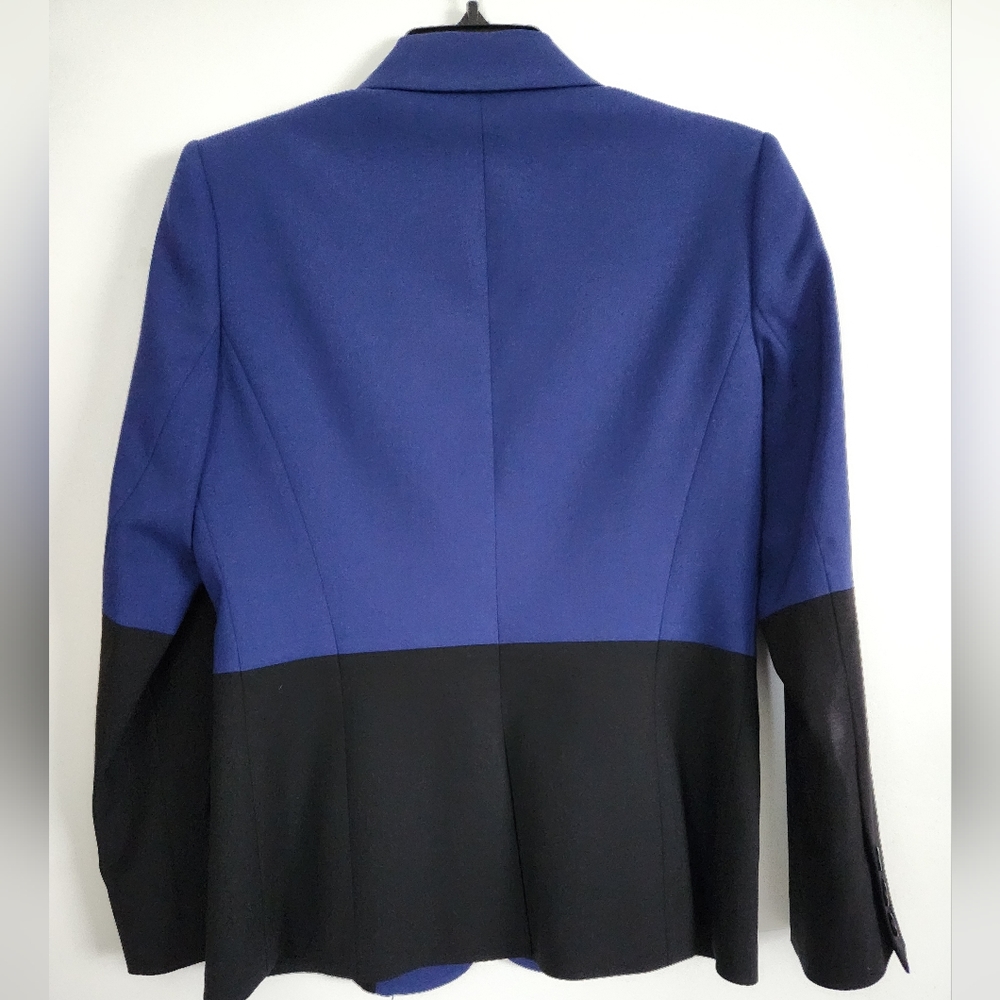 Theory Gabe Jacket Blazer Color Block Size 6 Wool… - image 3